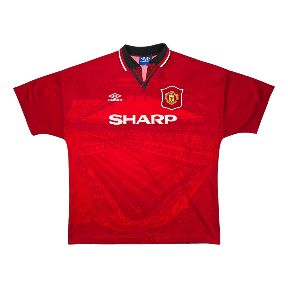 1994/96 Manchester United Home Football Shirt (XL) Umbro #7 Cantona - Football Finery - FF202986