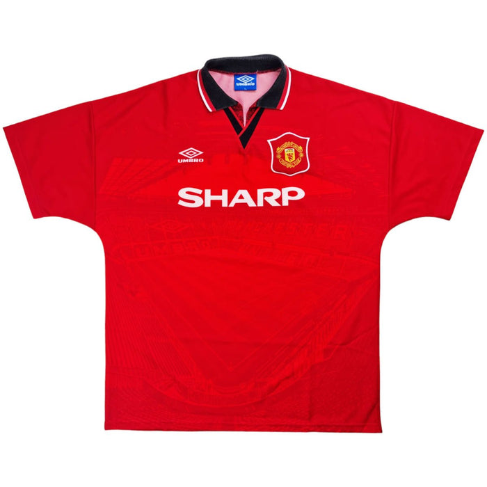 1994/96 Manchester United Home Football Shirt (XL) Umbro - Football Finery - FF202985