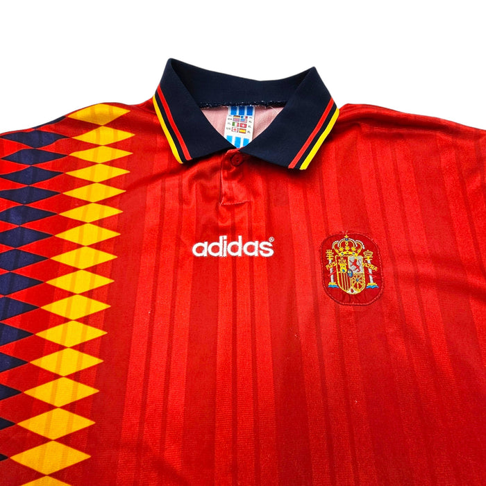 1994/96 Spain Home Football Shirt (XL) Adidas - Football Finery - FF202728