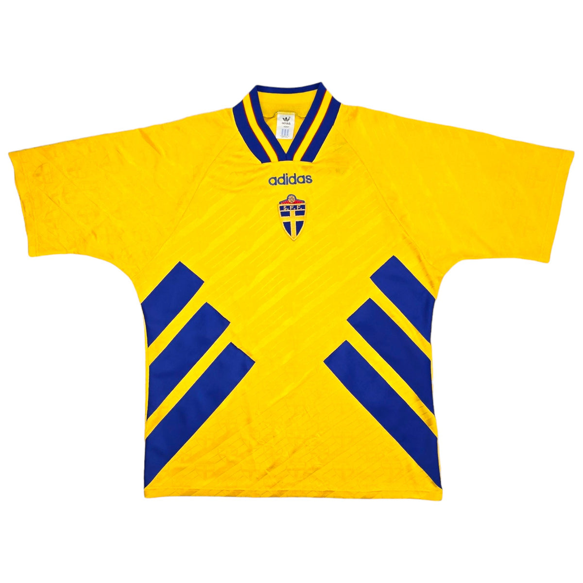 1994/96 Sweden Home Football Shirt (L) Adidas - Football Finery - FF204105