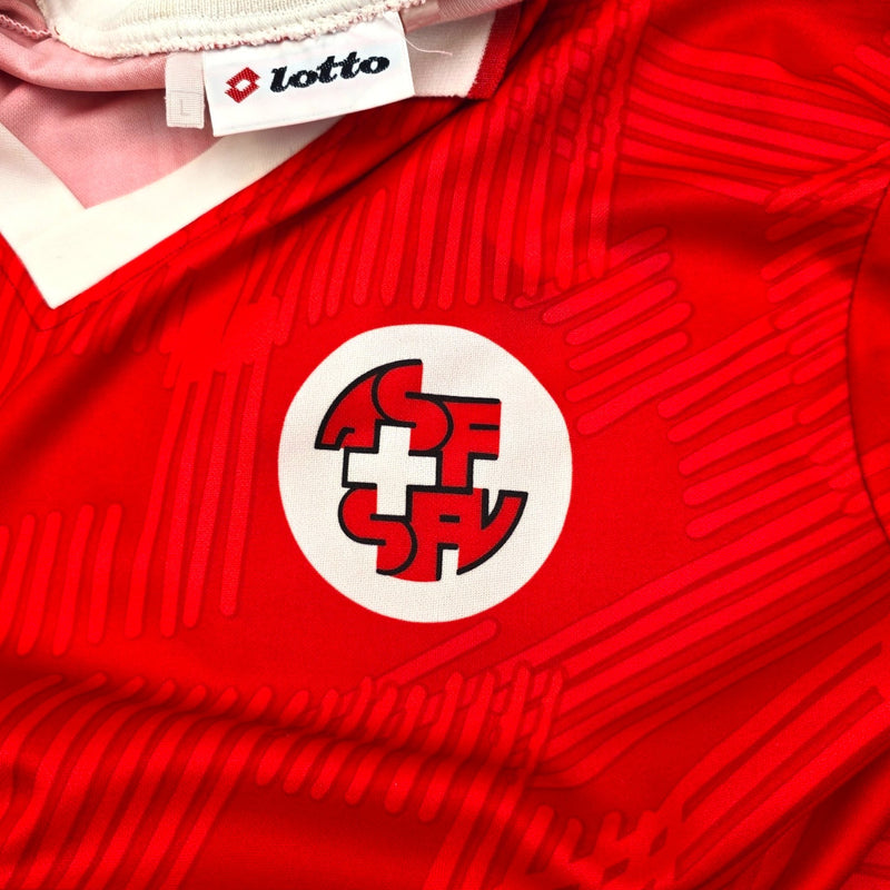 1994/96 Switzerland Home Football Shirt (L) Lotto #9 - Football Finery - FF203847