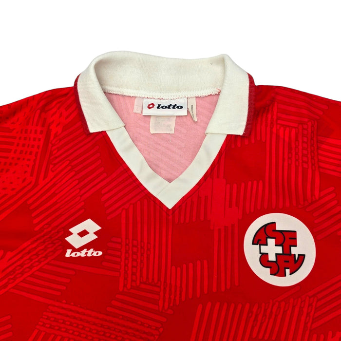 1994/96 Switzerland Home Football Shirt (L) Lotto #9 - Football Finery - FF203847