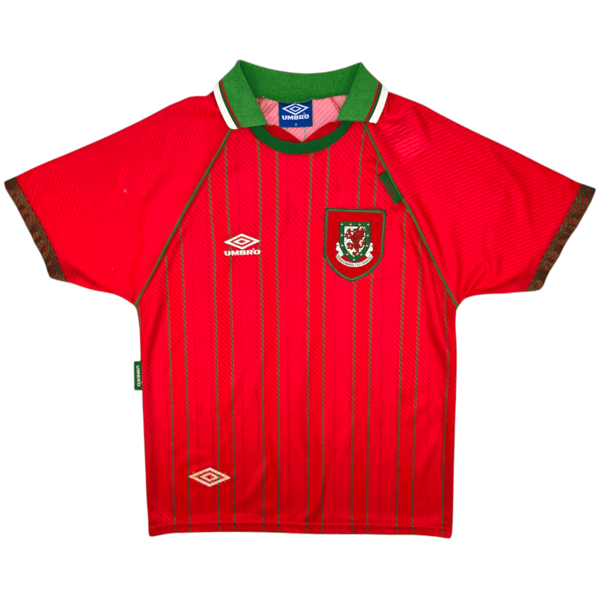 1994/96 Wales Home Football Shirt (M) Umbro - Football Finery - FF300033