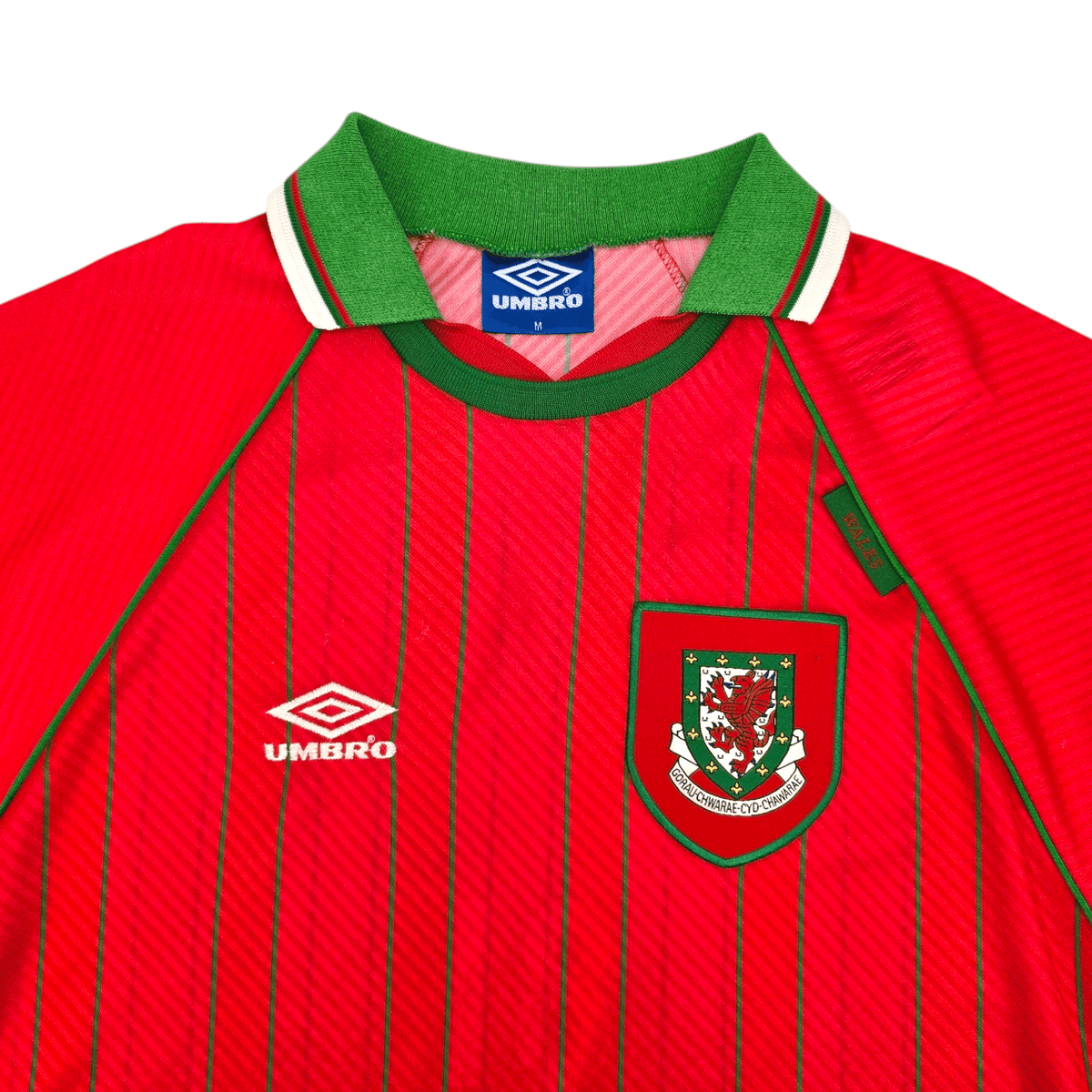 1994/96 Wales Home Football Shirt (M) Umbro - Football Finery - FF300033