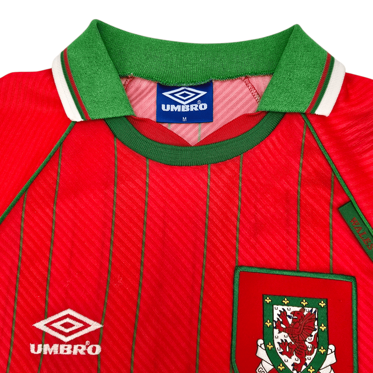 1994/96 Wales Home Football Shirt (M) Umbro - Football Finery - FF300033