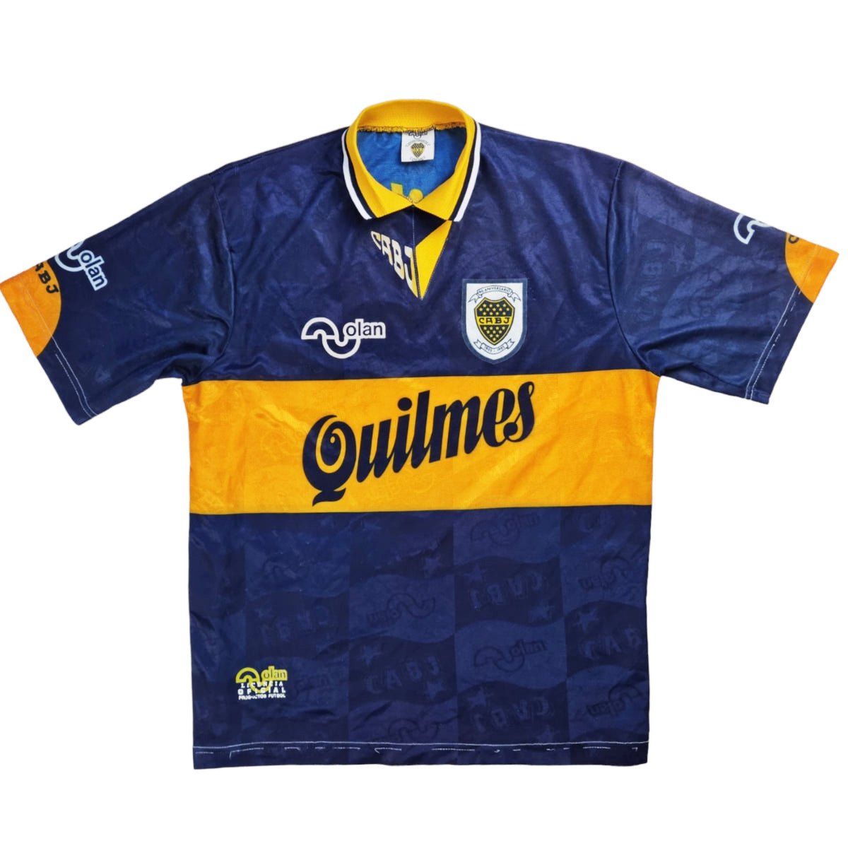 1995 96 Boca Juniors Home Football Shirt L Olan 8 Football Finery