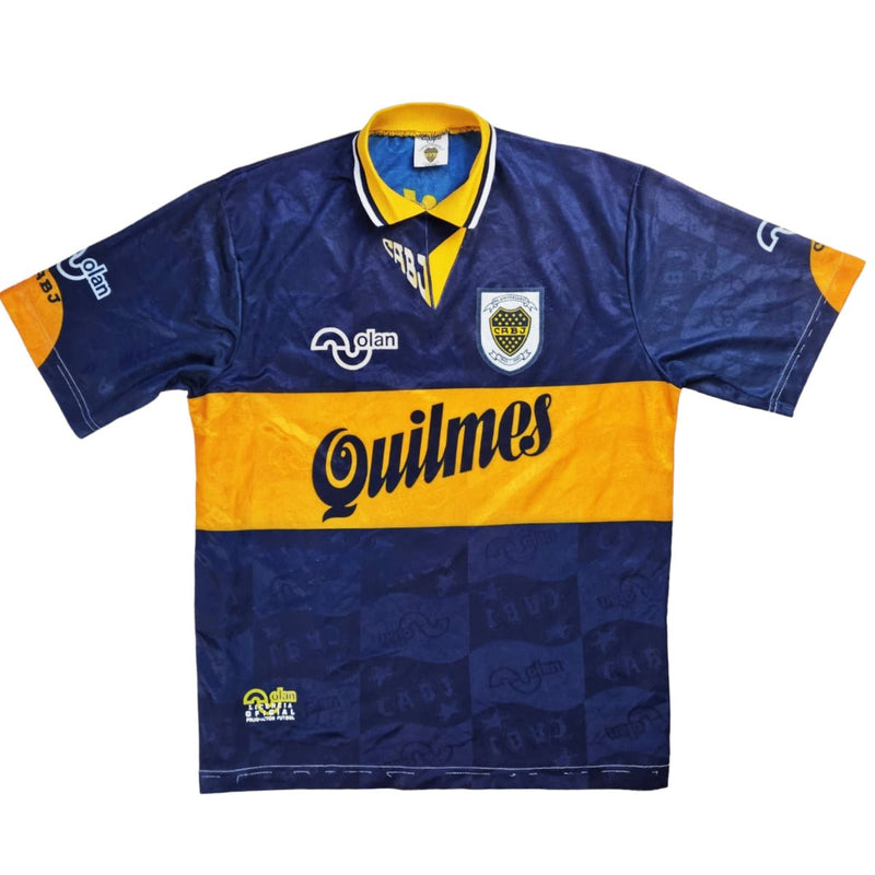1995/96 Boca Juniors Home Football Shirt (L) Olan #8 - Football Finery - FF202858
