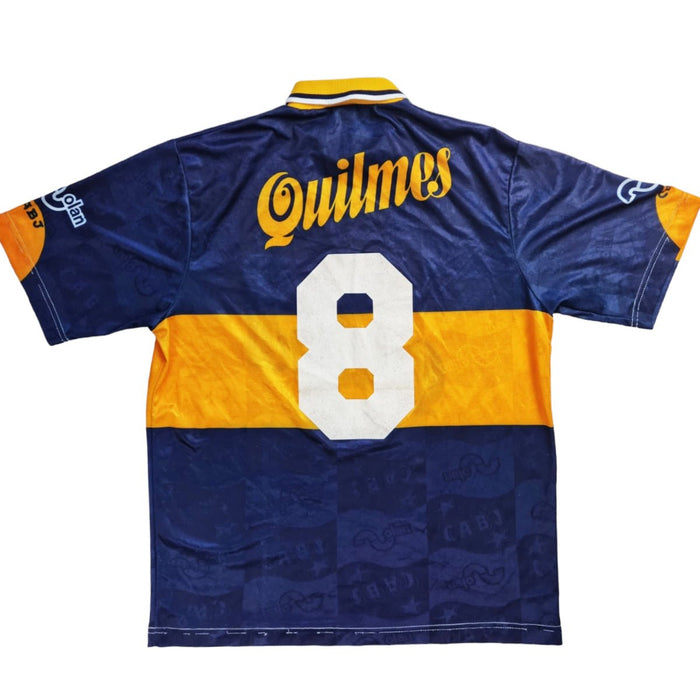 1995/96 Boca Juniors Home Football Shirt (L) Olan #8 - Football Finery - FF202858