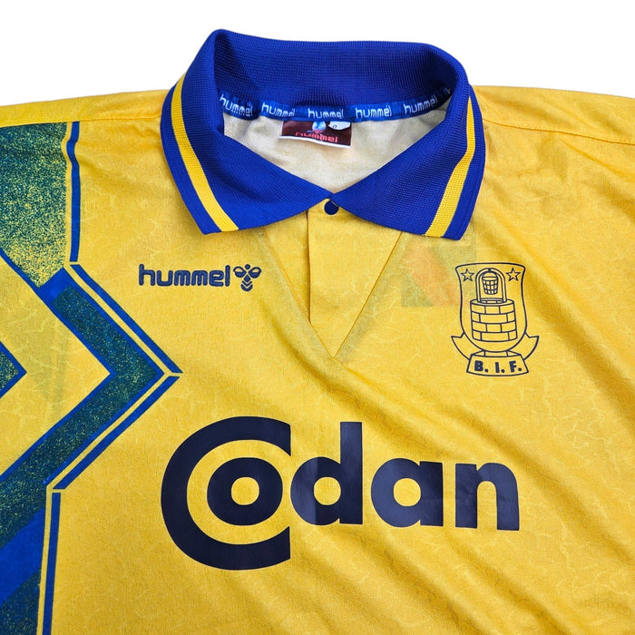 1995/96 Brondby IF Home Football Shirt (M) Hummel (Upgraded Template) - Football Finery - FF203623