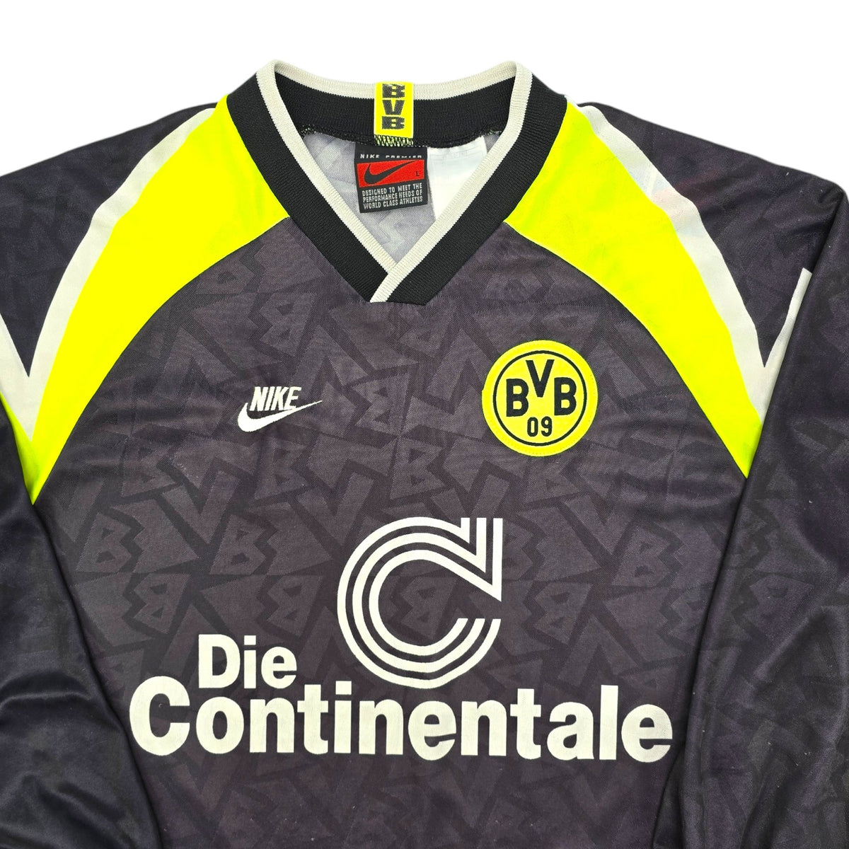 1995/96 Dortmund Away Football Shirt (L) Nike (L/S) - Football Finery - FF204207