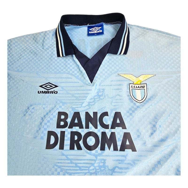 1995/96 Lazio Home Football Shirt (XL) Umbro # 9 Casiraghi - Football Finery - FF202943