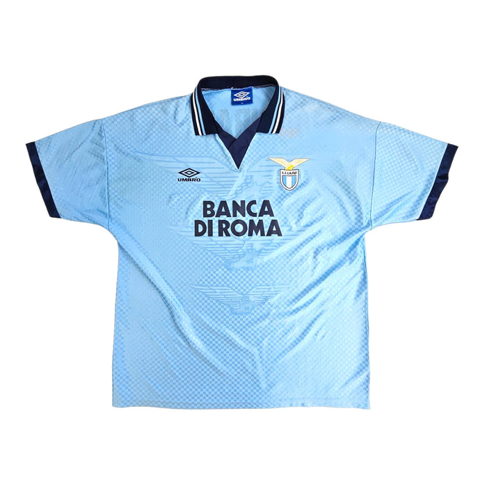 1995/96 Lazio Home Football Shirt (XL) Umbro # 9 Casiraghi - Football Finery - FF202943