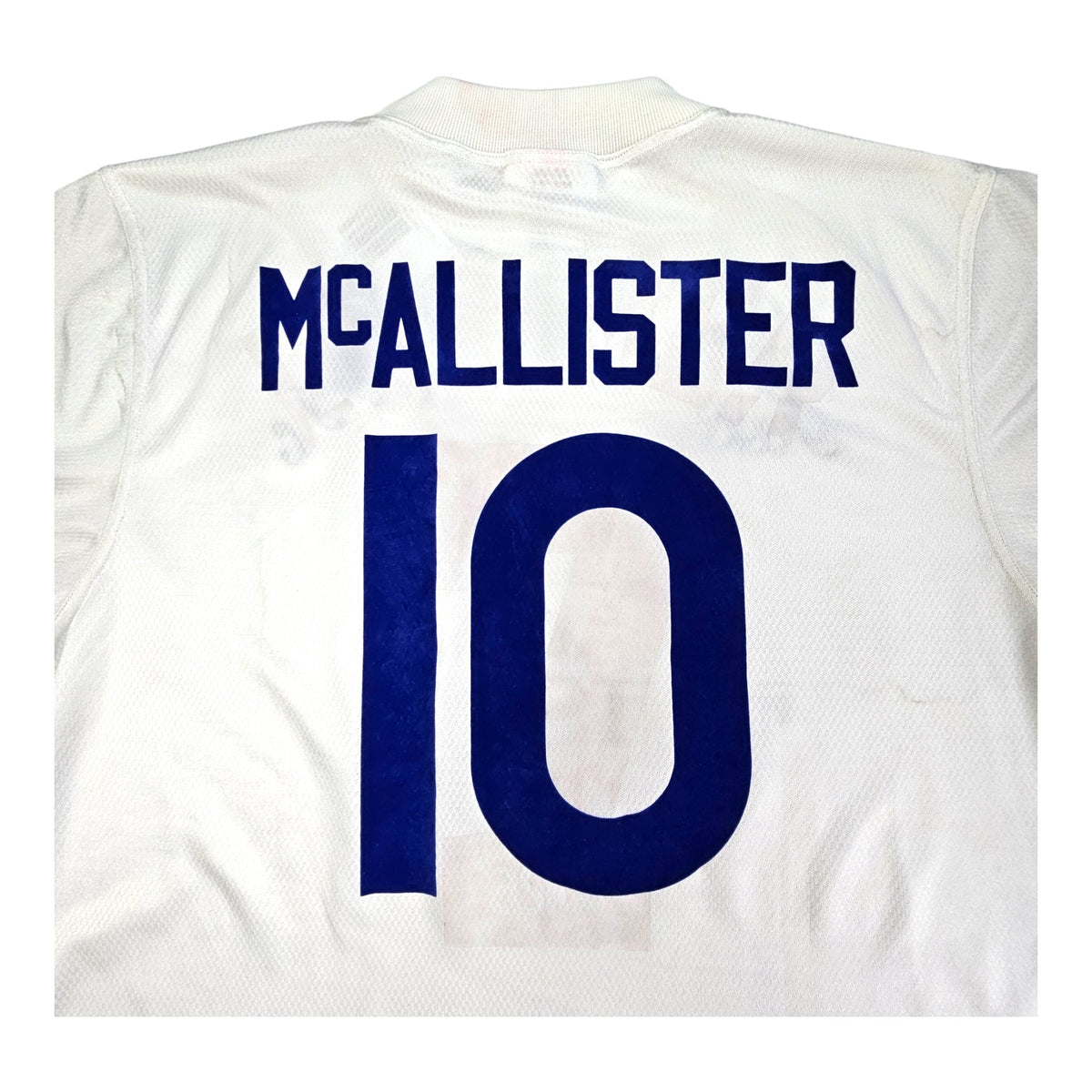 1995/96 Leeds United Home Football Shirt (XL) Asics #10 Mcallister - Football Finery - FF203262