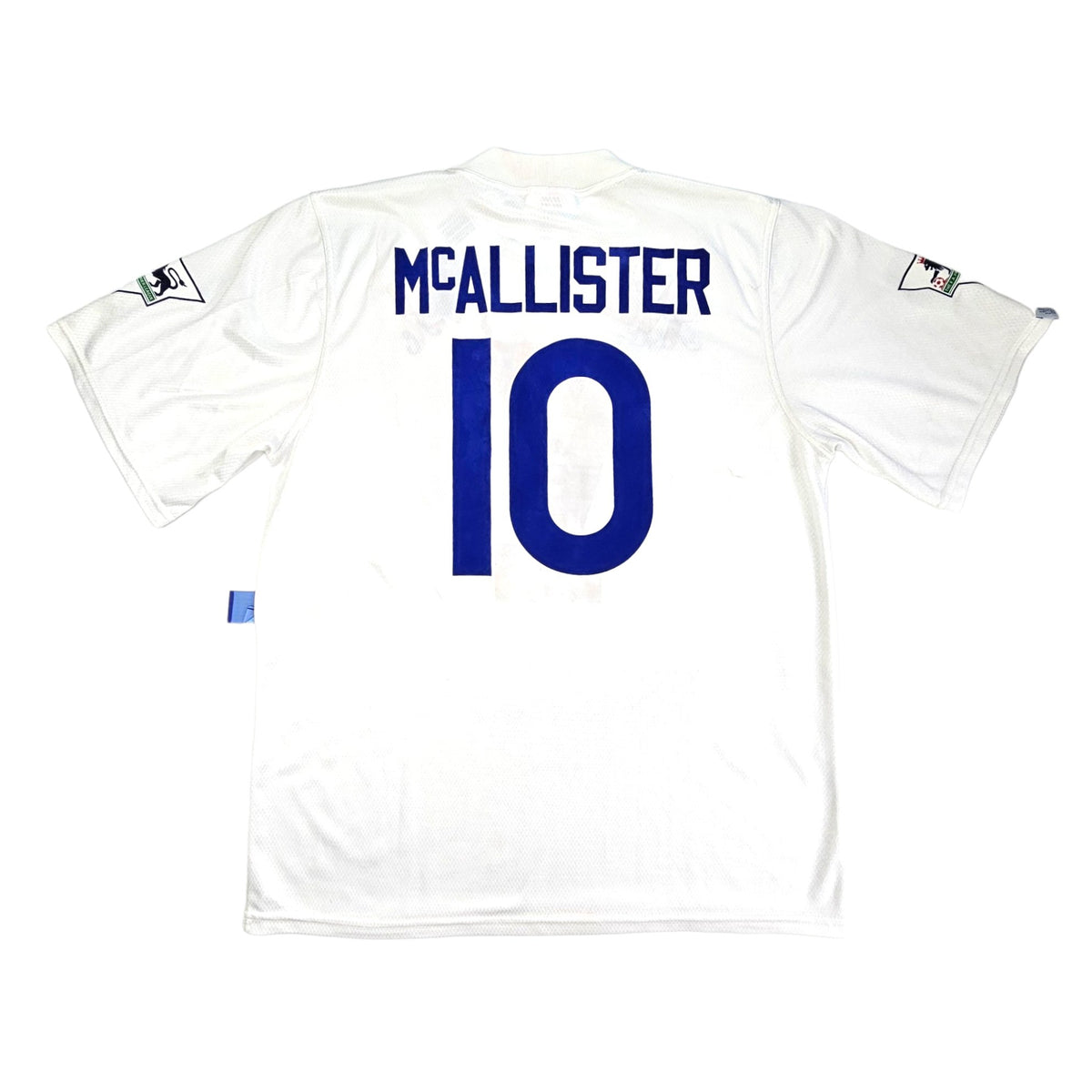 1995/96 Leeds United Home Football Shirt (XL) Asics #10 Mcallister - Football Finery - FF203262