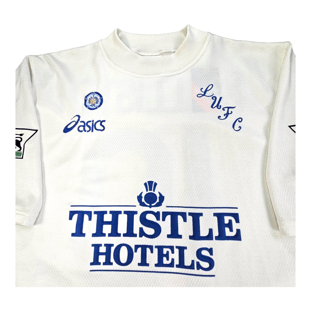 1995/96 Leeds United Home Football Shirt (XL) Asics #10 Mcallister - Football Finery - FF203262