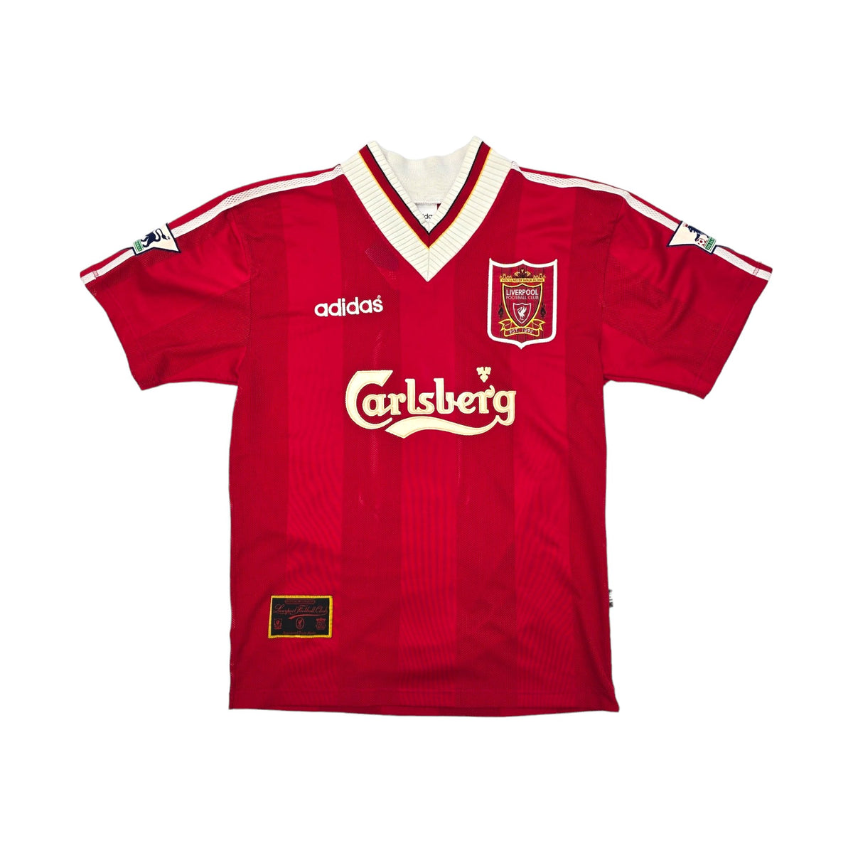 1995/96 Liverpool Home Football Shirt (S) Adidas #8 Collymore - Football Finery - FF203778