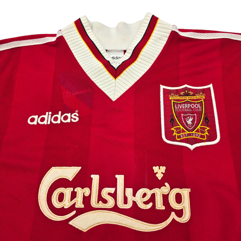 1995/96 Liverpool Home Football Shirt (S) Adidas #8 Collymore - Football Finery - FF203778