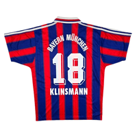 1995/97 Bayern Munich Home Football Shirt (M) Adidas #18 Klinsmann - Football Finery - FF204510