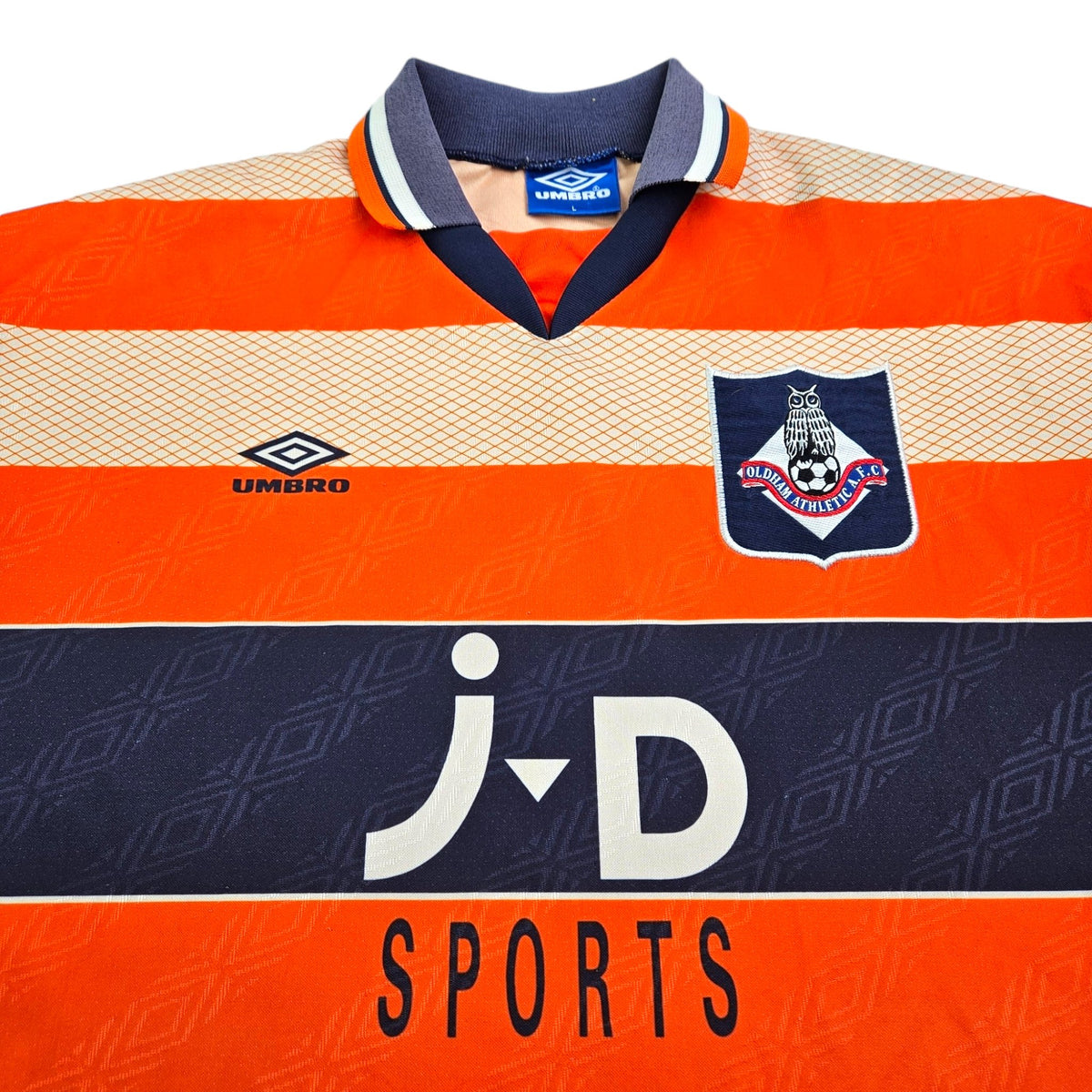 1995/97 Oldham Athletic Away Football Shirt (L) Umbro - Football Finery - FF203639