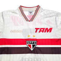 1996 Sao Paulo Home Football Shirt (M) Adidas # 7 (Adriano) - Football Finery - FF203258