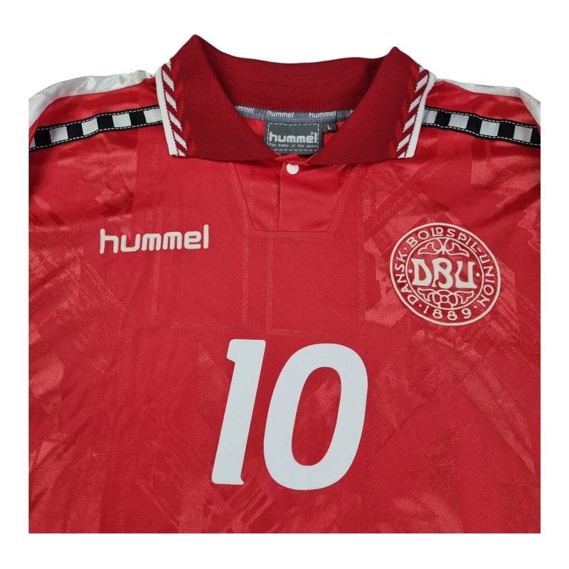 1996/97 Denmark Home Football Shirt (L) Hummel #10 M.Laudrup - Football Finery - FF202764