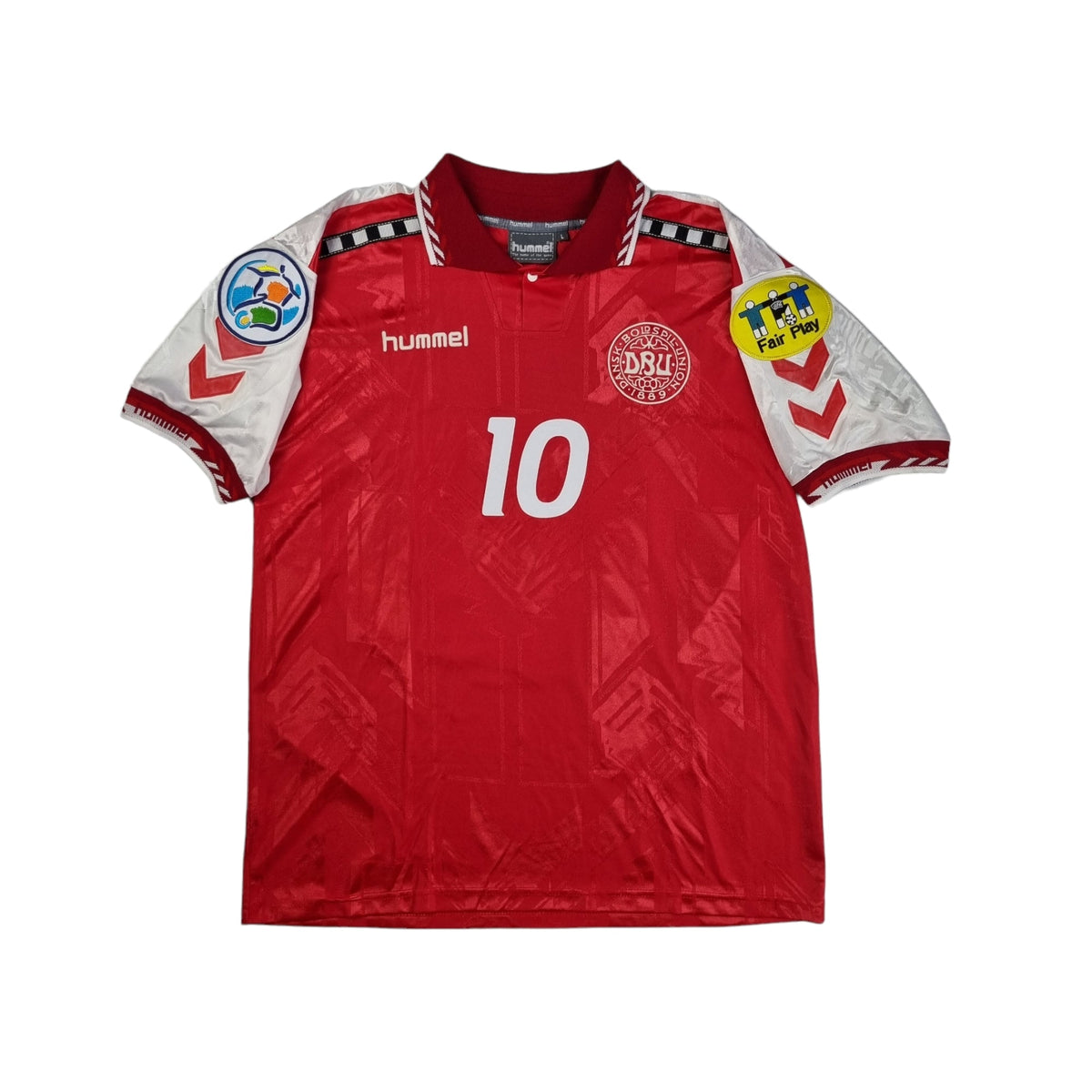 1996/97 Denmark Home Football Shirt (L) Hummel #10 M.Laudrup - Football Finery - FF202764