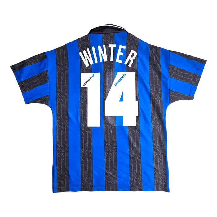 1996/97 Inter Milan Home Football Shirt (M) Umbro # 14 Winter - Football Finery - FF202783