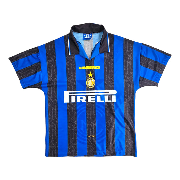 1996/97 Inter Milan Home Football Shirt (M) Umbro # 14 Winter - Football Finery - FF202783