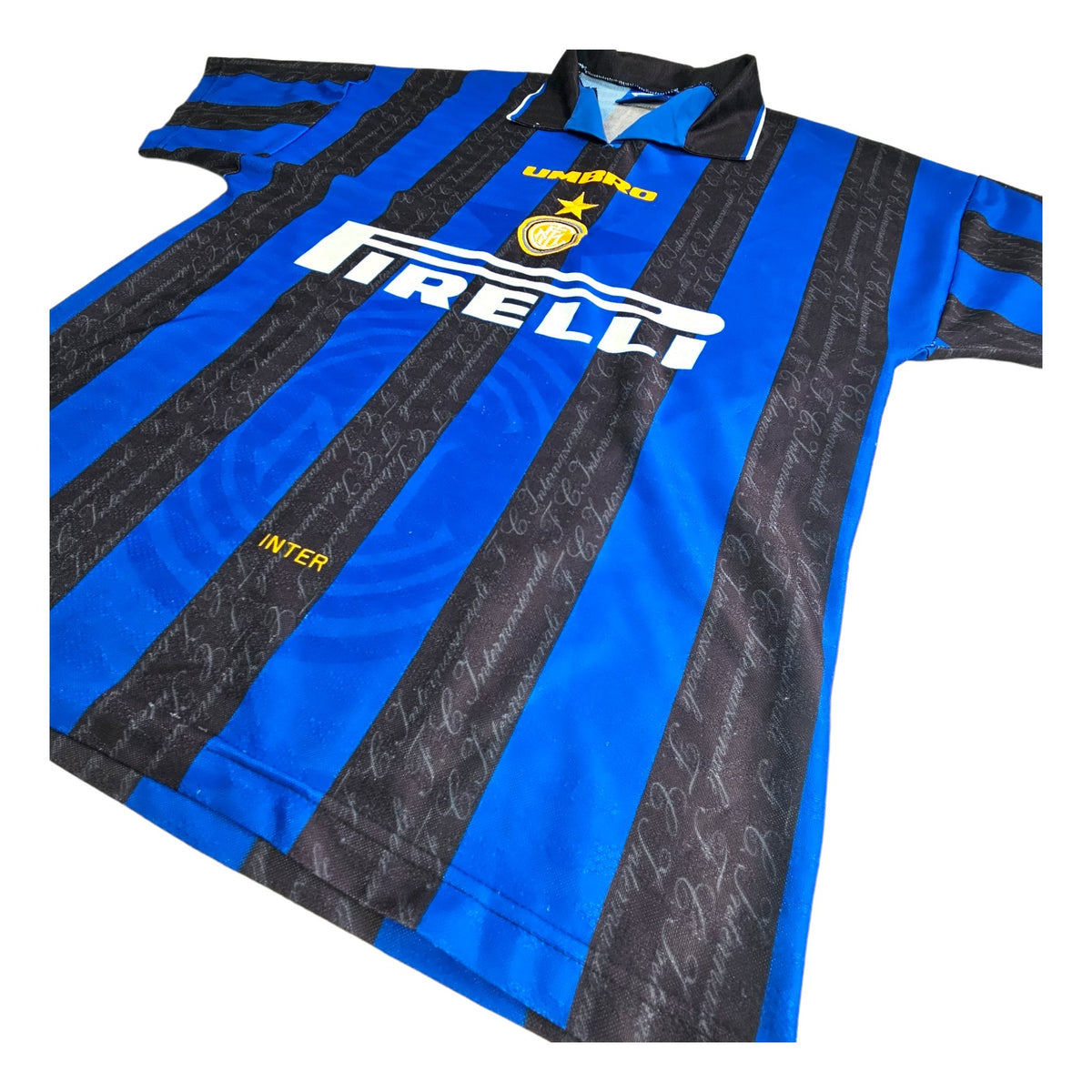 1996/97 Inter Milan Home Football Shirt (M) Umbro # 14 Winter - Football Finery - FF202783