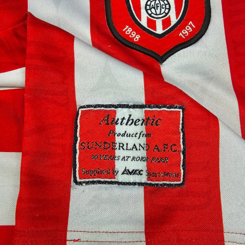 1996/97 Sunderland Home Football Shirt (M) Avec - Football Finery - FF204145