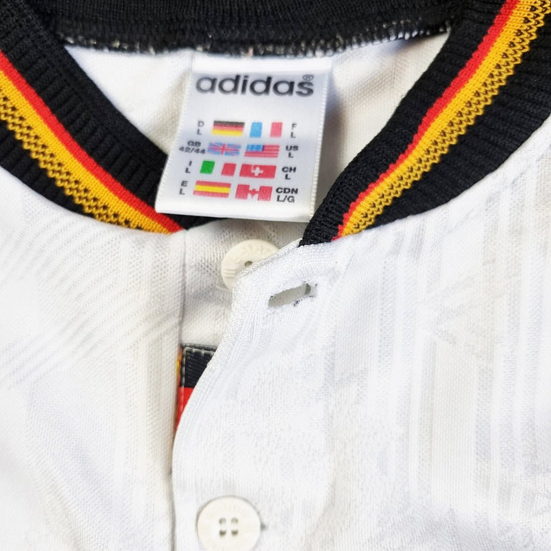 1996/98 Germany Home Football Shirt (L) Adidas #18 Klinsmann - Football Finery - FF202465