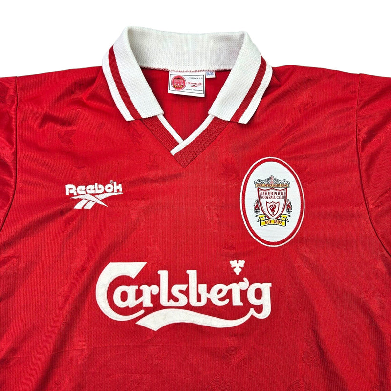 1996/98 Liverpool Home Football Shirt (M) Reebok #9 Fowler - Football Finery - FF203463