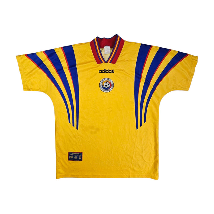 1996/98 Romania Home Football Shirt (L) Adidas - Football Finery - FF203178