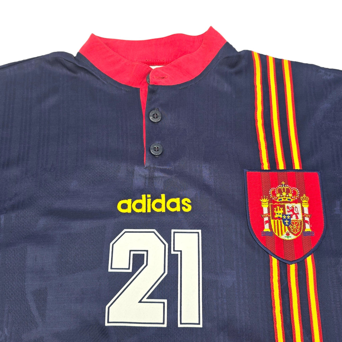 1996/98 Spain Away Football Shirt (L) Adidas #21 Enrique - Football Finery - FF204102