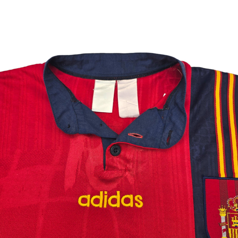 1996/98 Spain Home Football Shirt (L) Adidas - Football Finery - FF204478