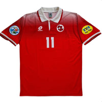 1996/98 Switzerland Home Football Shirt (L) Lotto #11 Chapuisat - Football Finery - FF202763