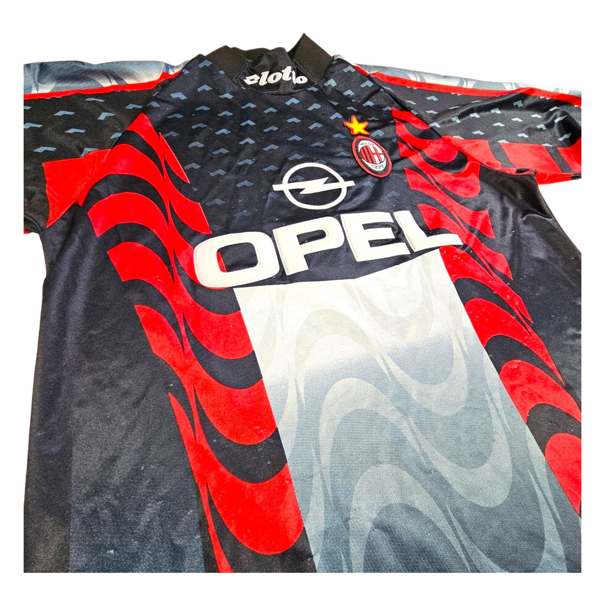 1997/98 AC Milan Goal Keeper Football Shirt (L) Lotto # 1 (Rossi) - Football Finery - FF202995