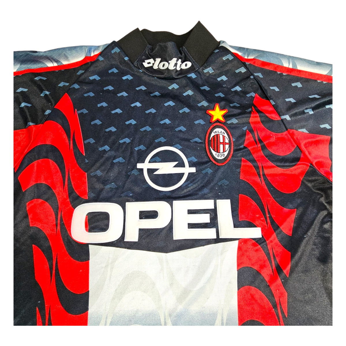 1997/98 AC Milan Goal Keeper Football Shirt (L) Lotto # 1 (Rossi) - Football Finery - FF202995