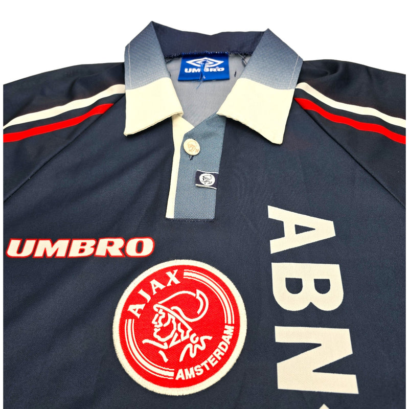 1997/98 Ajax Away Football Shirt (L) Umbro # 4 F. De Boer - Football Finery - FF202502