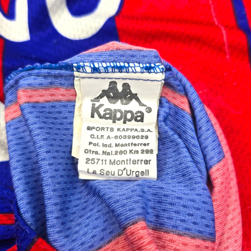 1997/98 Barcelona Home Football Shirt (M) Kappa #7 Figo - Football Finery - FF203974