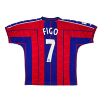 1997/98 Barcelona Home Football Shirt (M) Kappa #7 Figo - Football Finery - FF203974