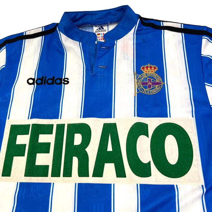 1997/98 Deportivo La Coruna Home Football Shirt (S) Adidas - Football Finery - FF202973