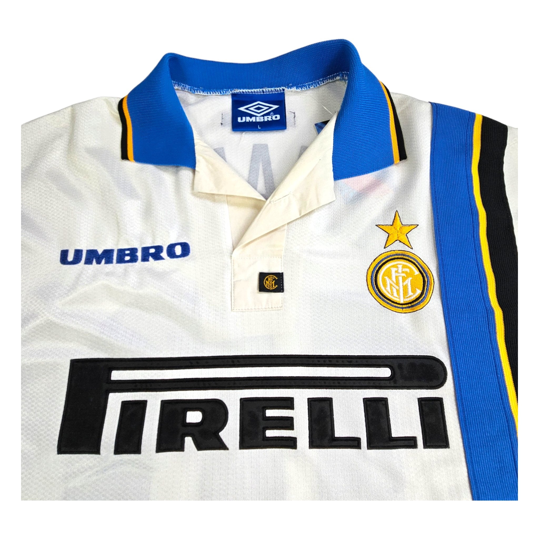 1997/98 Inter Milan Away Football Shirt (L) Umbro # 10 Ronaldo – Football  Finery