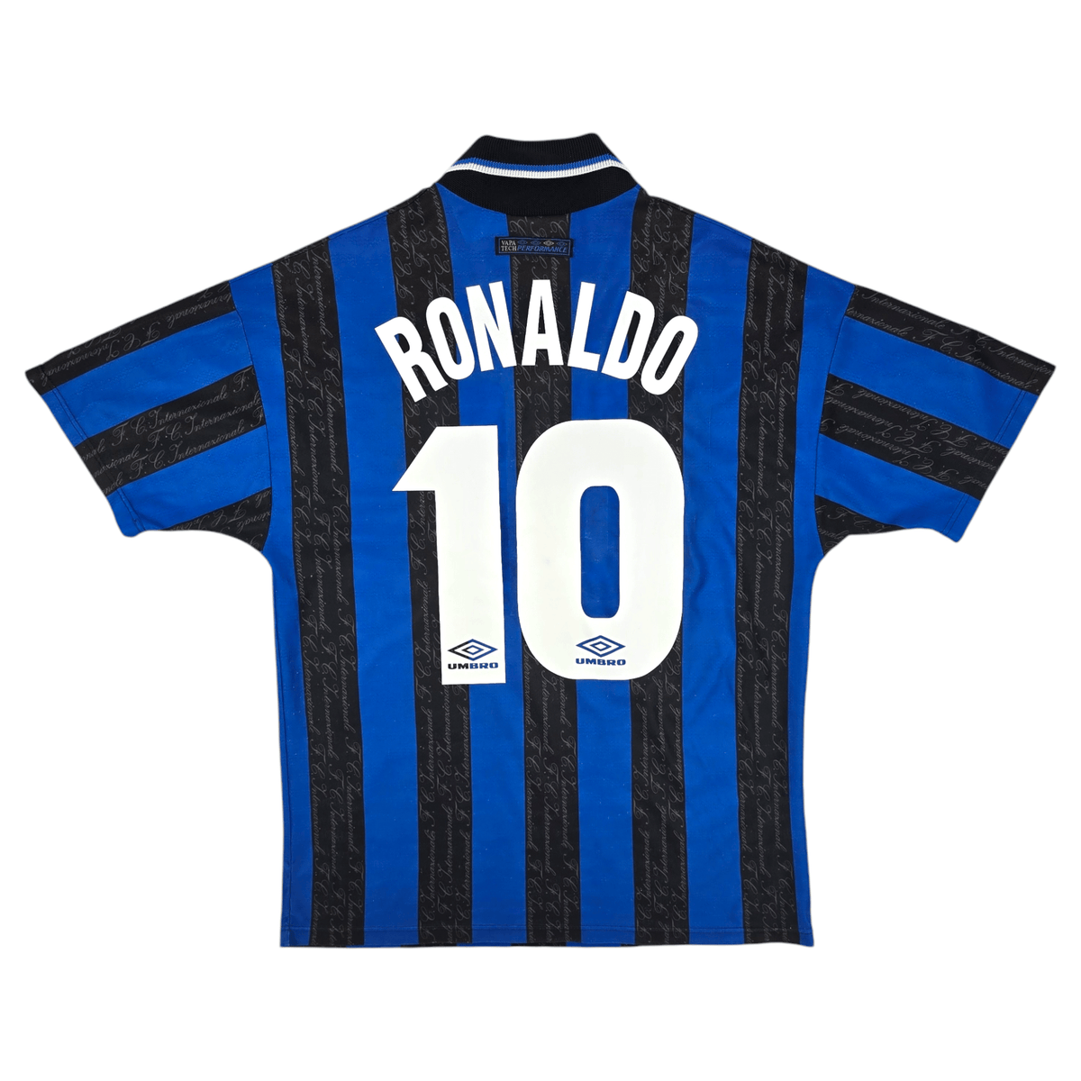 1997/98 Inter Milan Home Football Shirt (M) Umbro #10 Ronaldo - Football Finery - FF204521