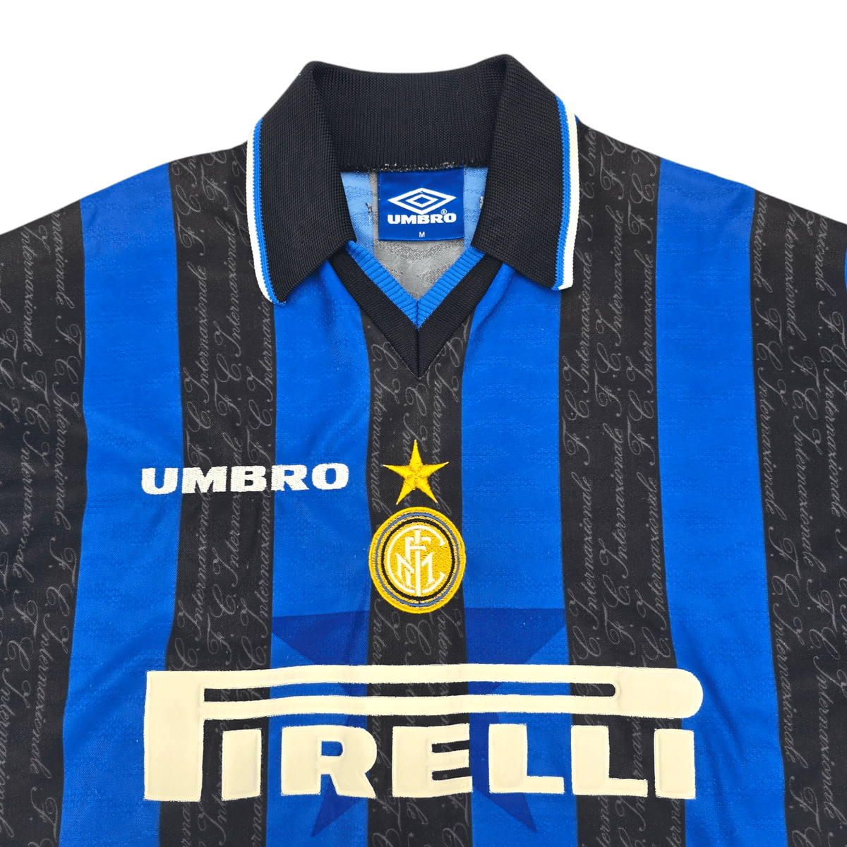 1997/98 Inter Milan Home Football Shirt (M) Umbro #10 Ronaldo - Football Finery - FF204521