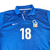 1997/98 Italy Home Football Shirt (M) Nike #18 Baggio - Football Finery - FF203288