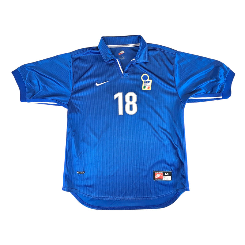 1997/98 Italy Home Football Shirt (M) Nike #18 Baggio - Football Finery - FF203288