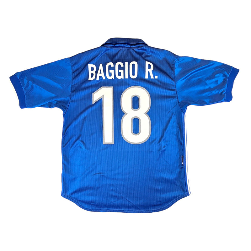 1997/98 Italy Home Football Shirt (M) Nike #18 Baggio - Football Finery - FF203288