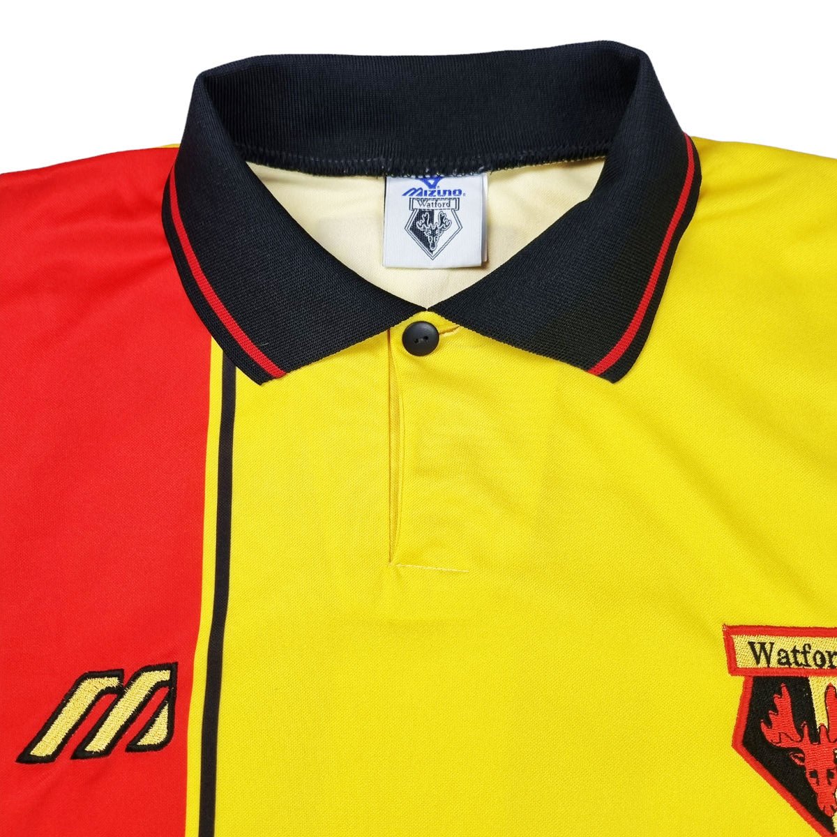 1997/98 Watford Home Football Shirt (L) Mizuno #11 Rosenthal - Football Finery - FF202412