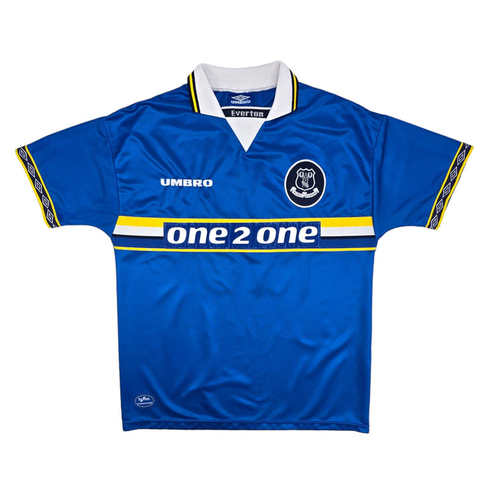 1997/99 Everton Home Football Shirt (L) Umbro #10 Speed - Football Finery - FF204146